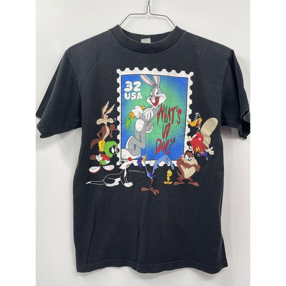 Vintage 90s Looney Tunes Warner Bros Cast Characters Graphic TShirt‎ S/M - Picture 1 of 7